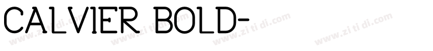 CALVIER BOLD字体转换